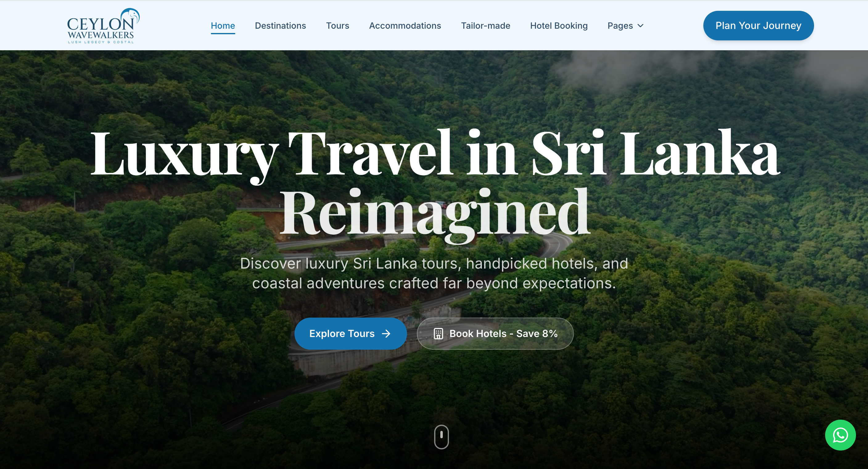 Ceylon Wavewalkers - luxury travel website designed by NSR Solutions, Sri Lanka