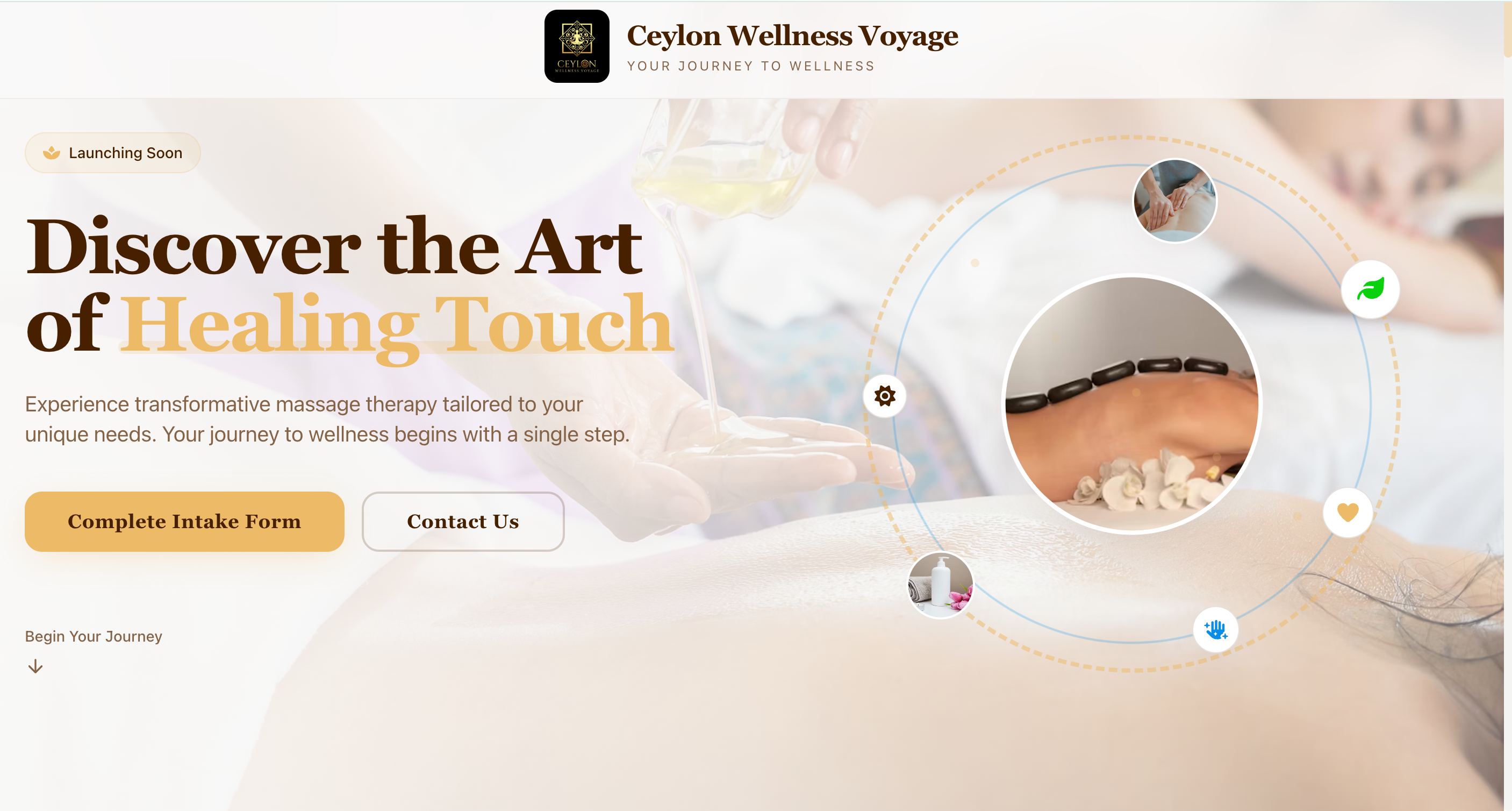 Ceylon Wellness Voyage - wellness website designed by NSR Solutions